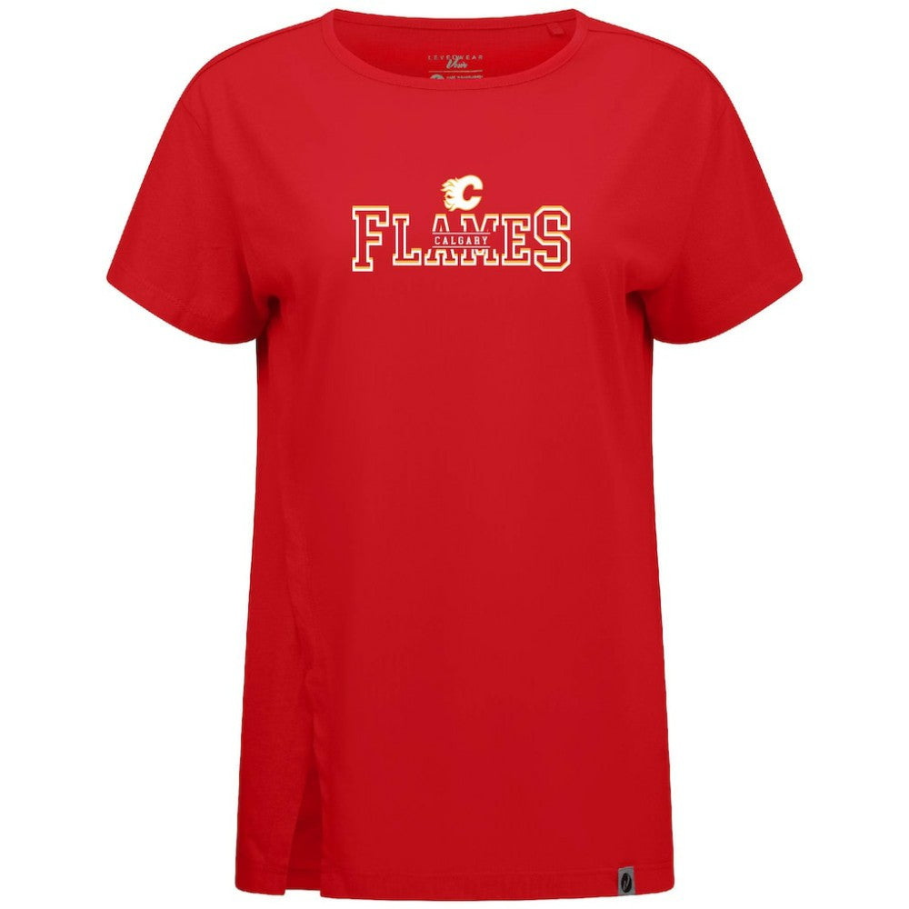 NHL Calgary Flames Levelwear Women's Influx Journey T-Shirt - Red