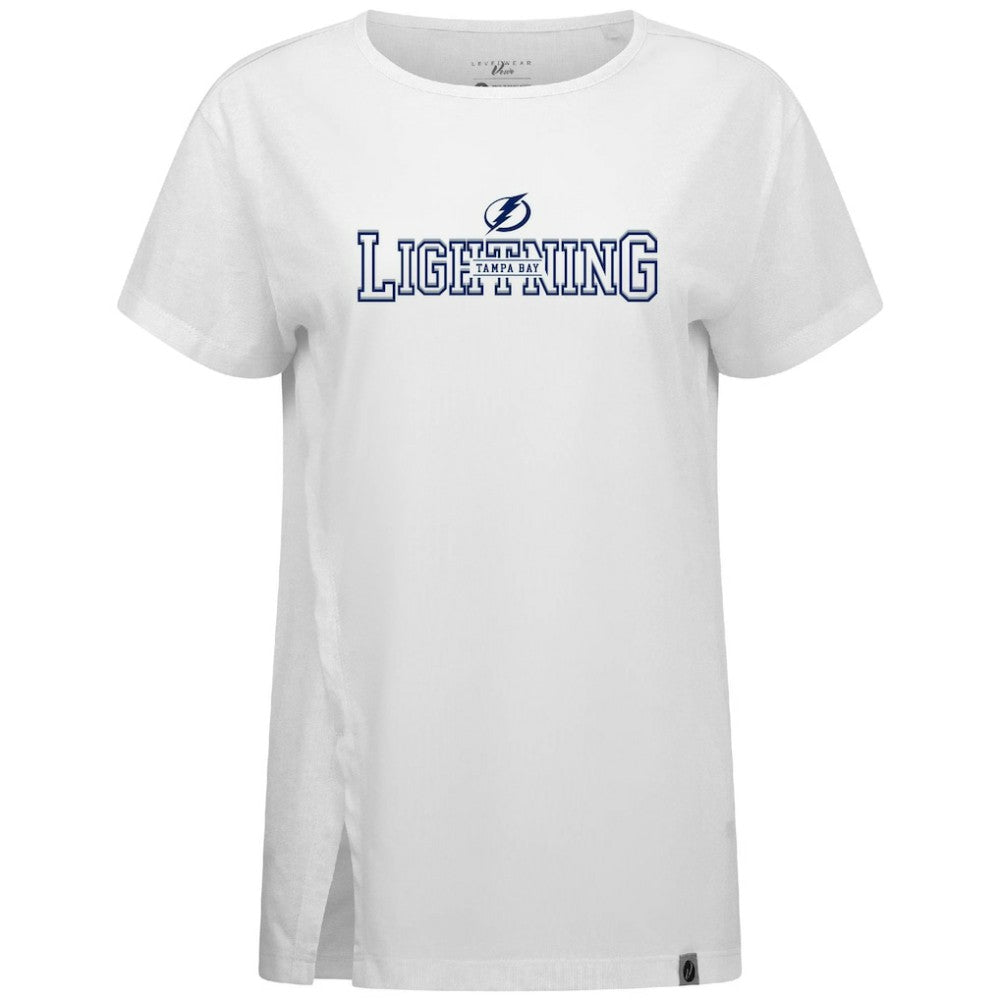 NHL Tampa Bay Lightning Levelwear Women's Influx Journey T-Shirt - White
