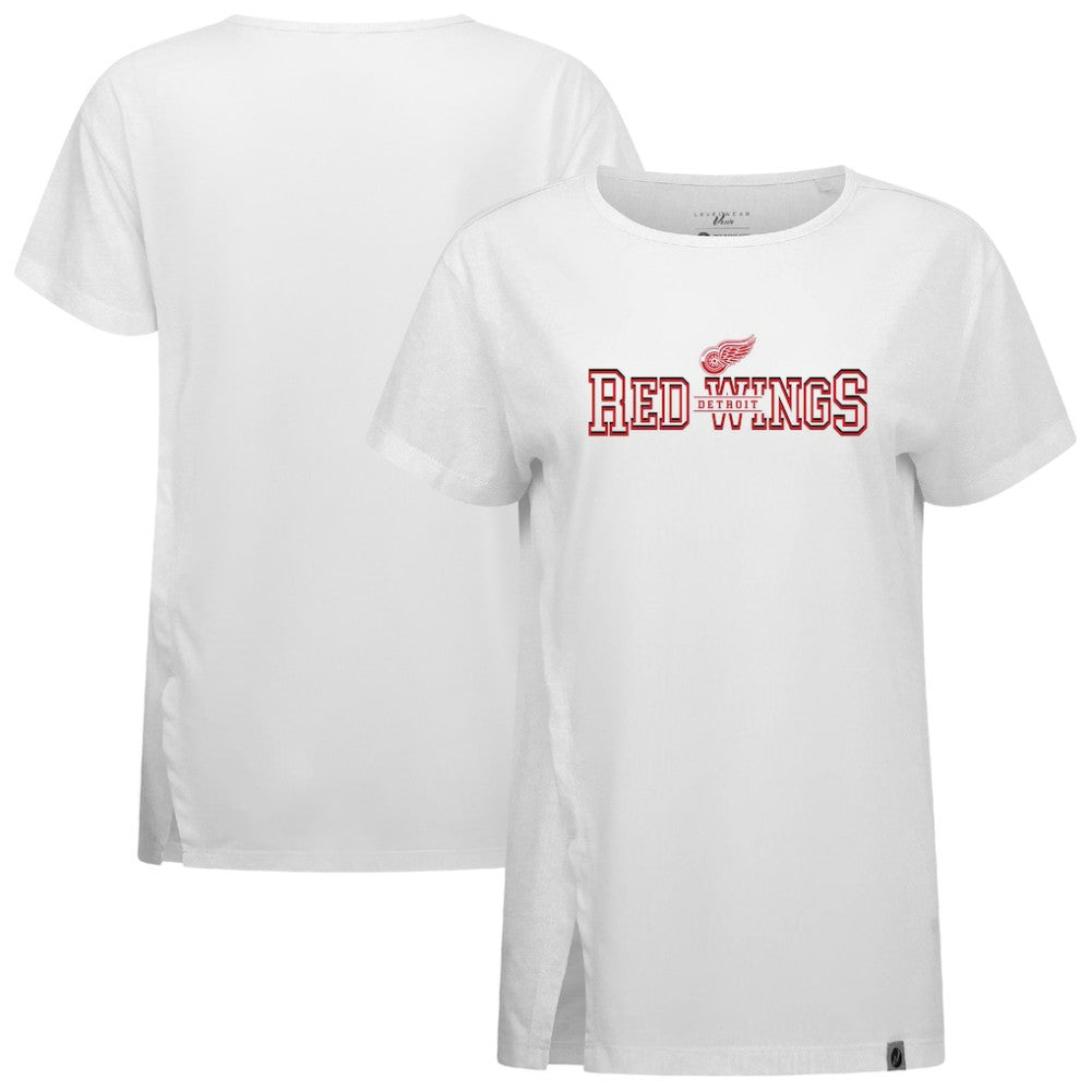 NHL Detroit Red Wings Levelwear Women's Influx Journey T-Shirt - White