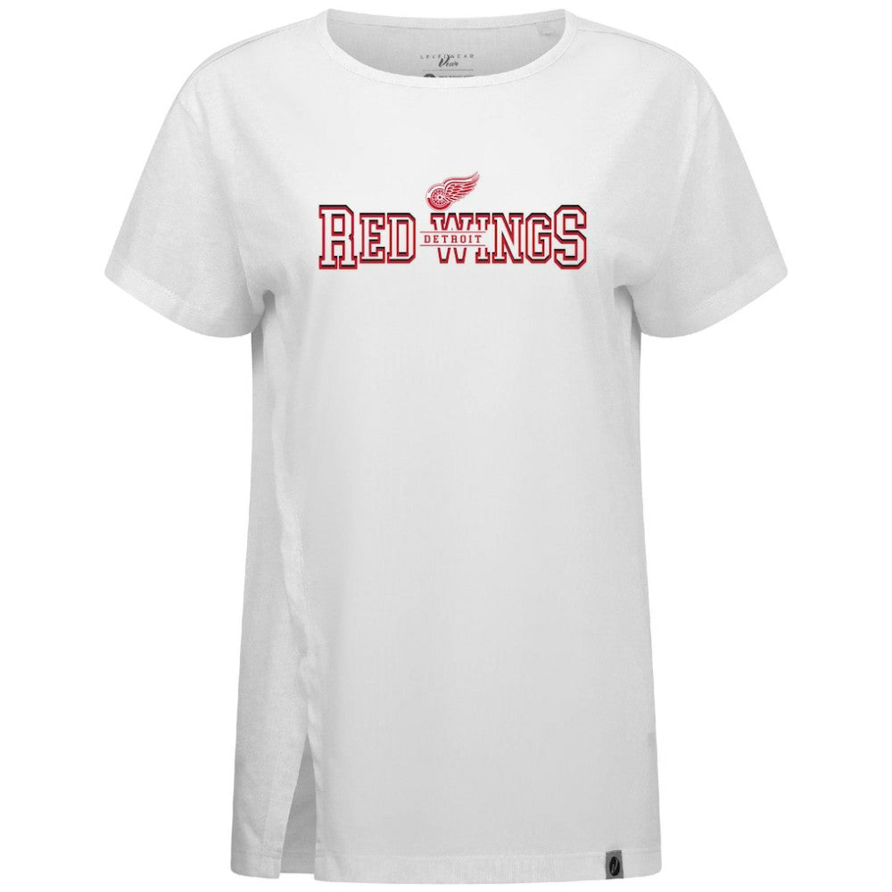 NHL Detroit Red Wings Levelwear Women's Influx Journey T-Shirt - White