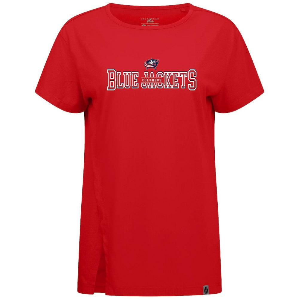 NHL Columbus Blue Jackets Levelwear Women's Influx Journey T-Shirt - Red