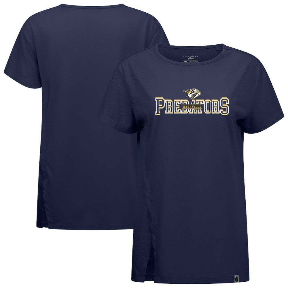 NHL Nashville Predators Levelwear Women's Influx Journey T-Shirt - Navy