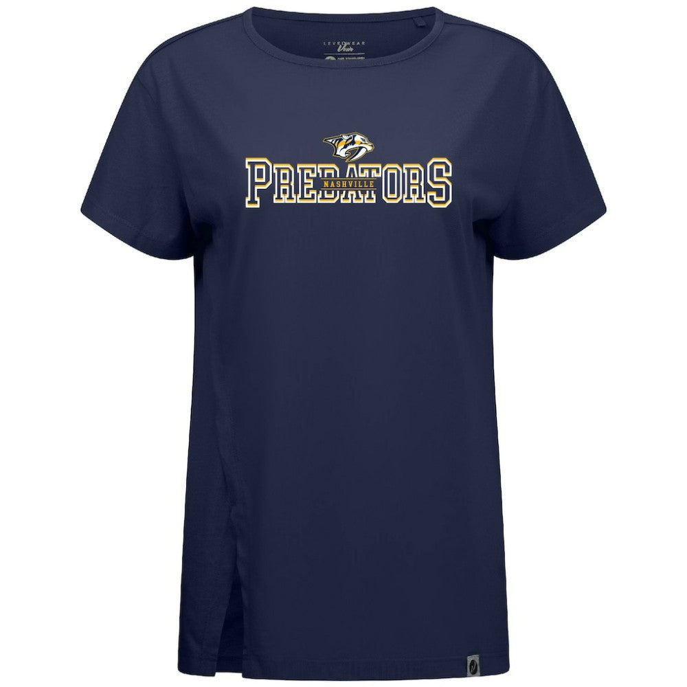 NHL Nashville Predators Levelwear Women's Influx Journey T-Shirt - Navy