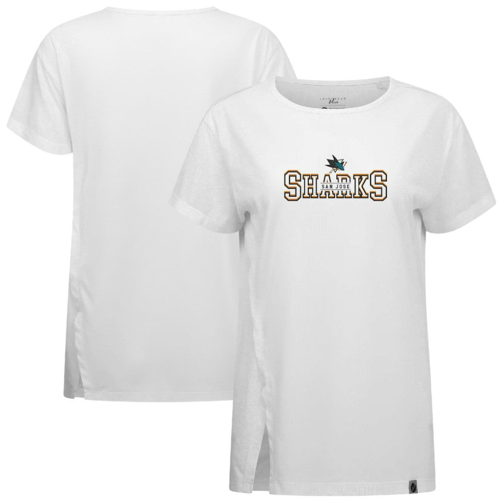 NHL San Jose Sharks Levelwear Women's Influx Journey T-Shirt - White