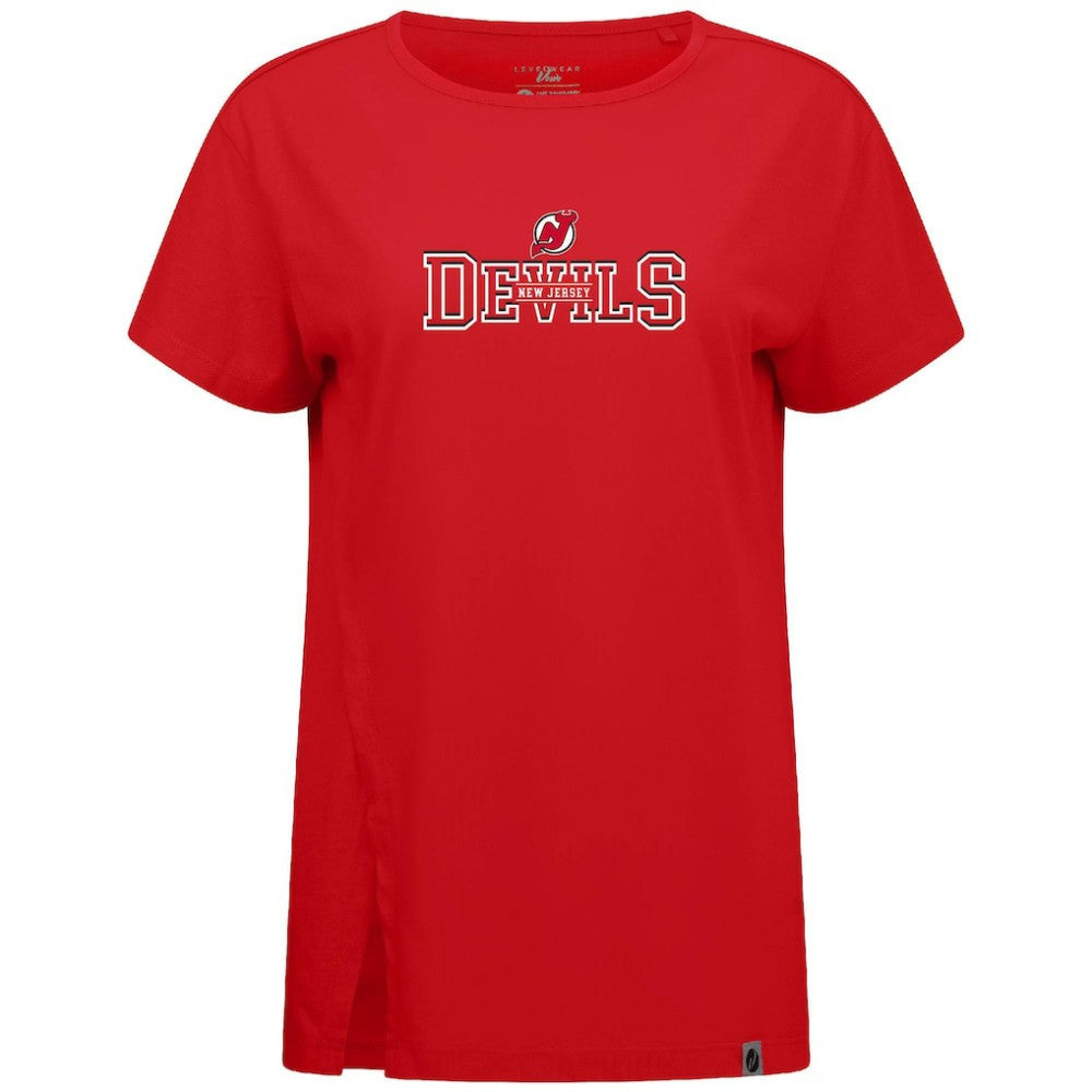 NHL New Jersey Devils Levelwear Women's Influx Journey T-Shirt - Red