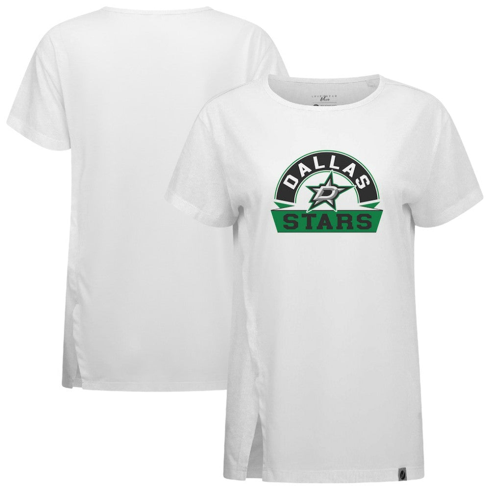 NHL Dallas Stars Levelwear Women's Influx Banner Arch T-Shirt - White