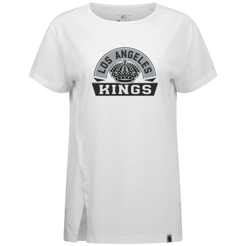 NHL Los Angeles Kings Levelwear Women's Influx Banner Arch T-Shirt - White