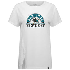 NHL San Jose Sharks Levelwear Women's Influx Banner Arch T-Shirt - White