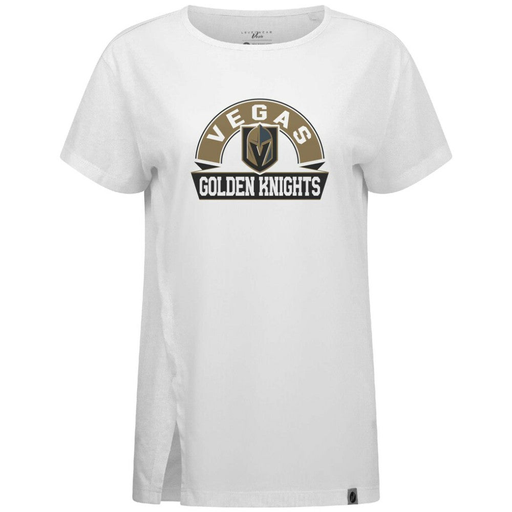 NHL Vegas Golden Knights Levelwear Women's Influx Banner Arch T-Shirt - White