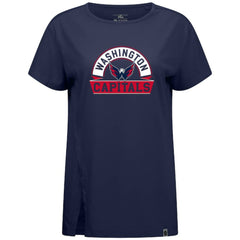 NHL Washington Capitals Levelwear Women's Influx Banner Arch T-Shirt - Navy