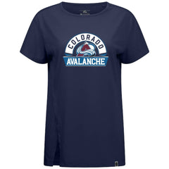 NHL Colorado Avalanche Levelwear Women's Influx Banner Arch T-Shirt - Navy
