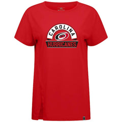 NHL Carolina Hurricanes Levelwear Women's Influx Banner Arch T-Shirt - Red