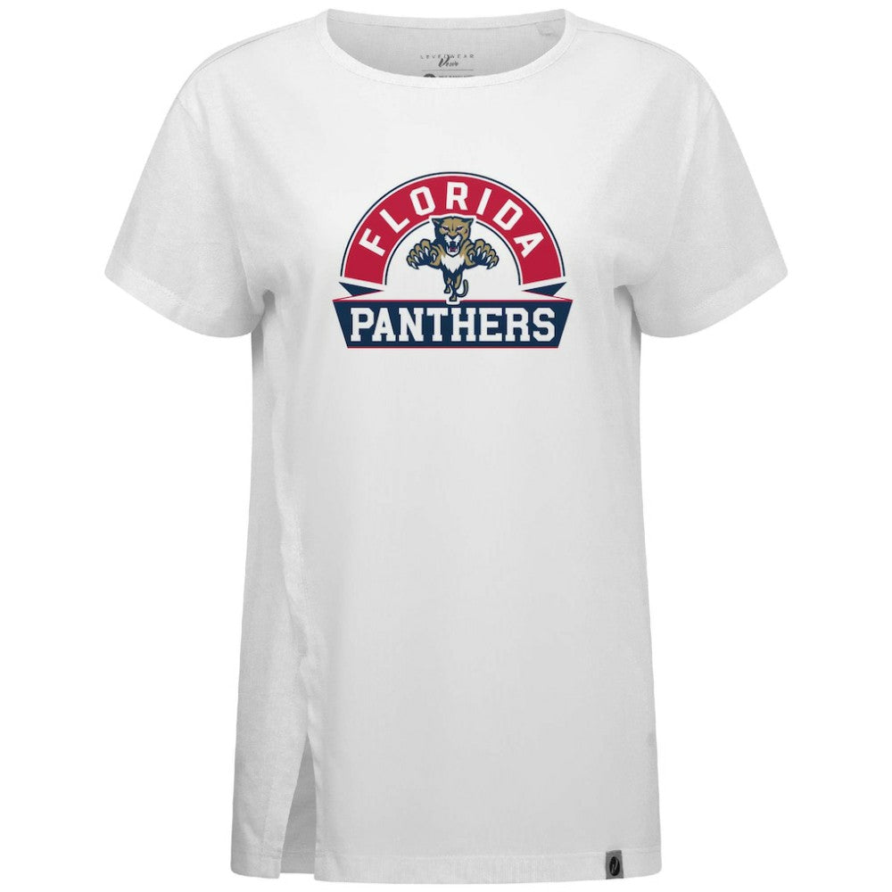 NHL Florida Panthers Levelwear Women's Influx Banner Arch T-Shirt - White