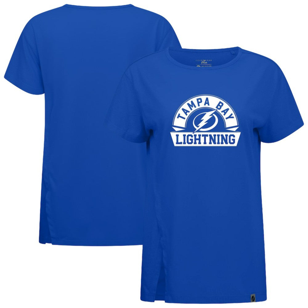 NHL Tampa Bay Lightning Levelwear Women's Influx Banner Arch T-Shirt - Royal