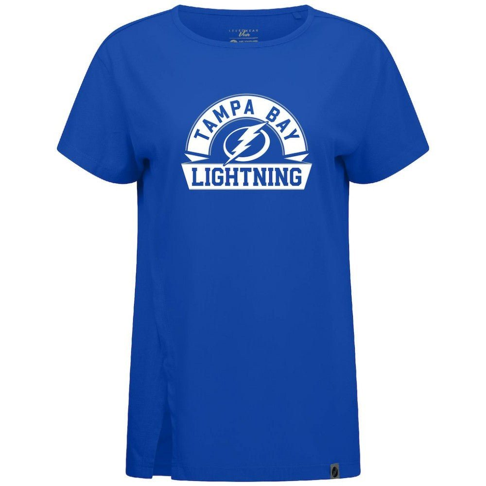 NHL Tampa Bay Lightning Levelwear Women's Influx Banner Arch T-Shirt - Royal