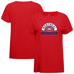 NHL Montreal Canadiens Levelwear Women's Influx Banner Arch T-Shirt - Red