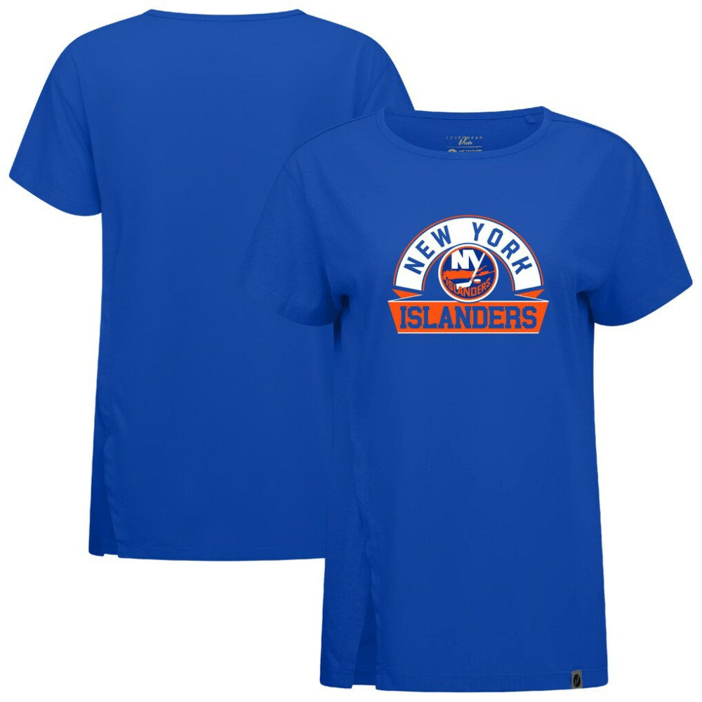 NHL New York Islanders Levelwear Women's Influx Banner Arch T-Shirt - Royal