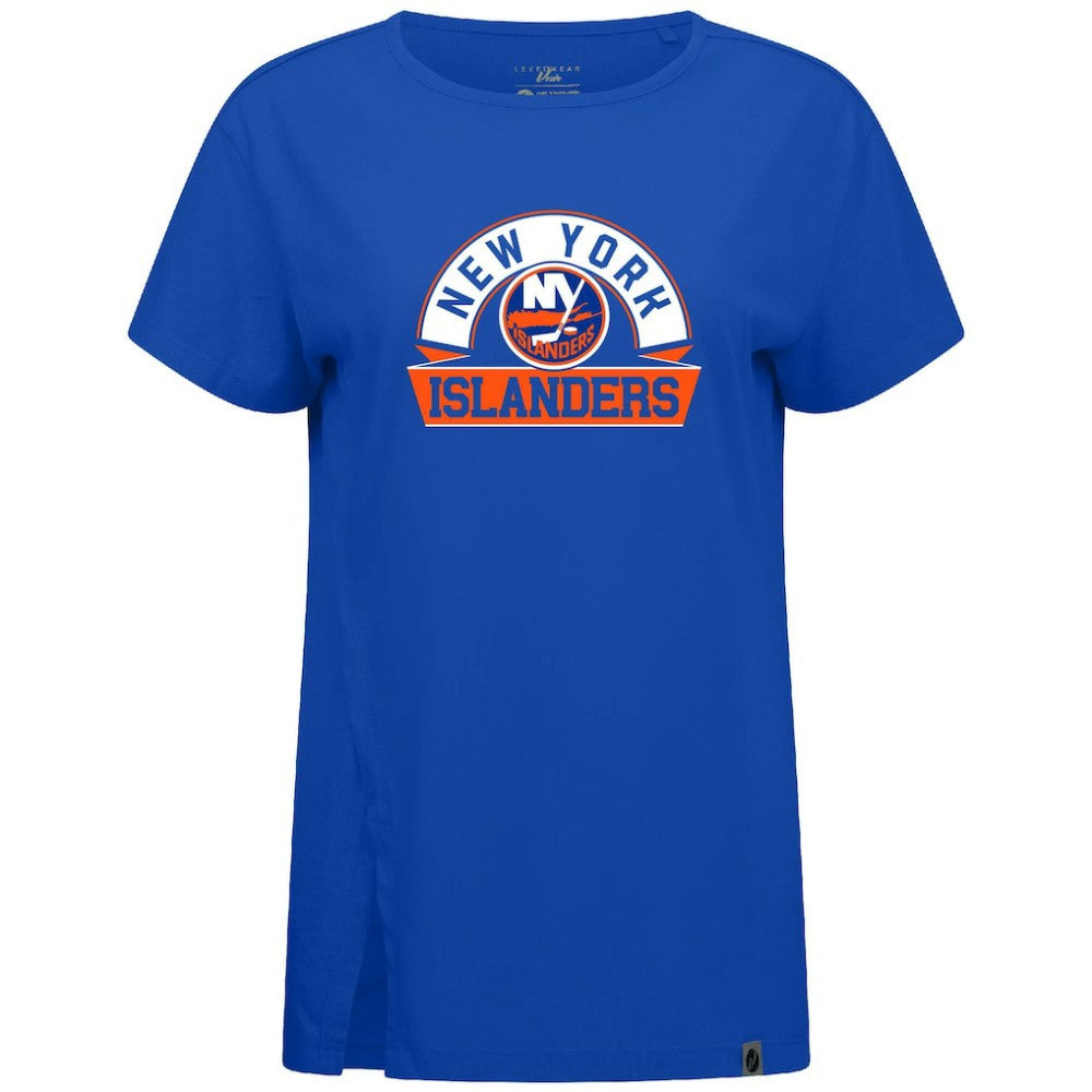 NHL New York Islanders Levelwear Women's Influx Banner Arch T-Shirt - Royal