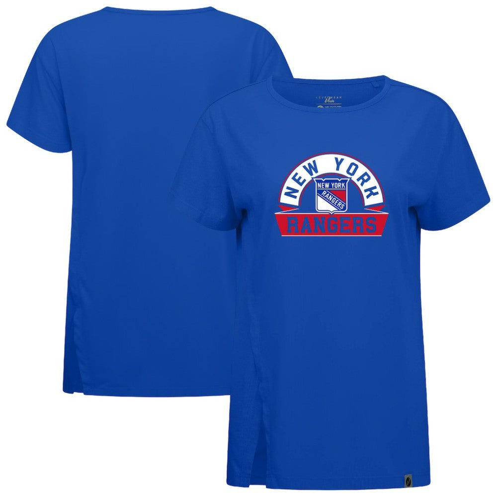 NHL New York Rangers Levelwear Women's Influx Banner Arch T-Shirt - Royal