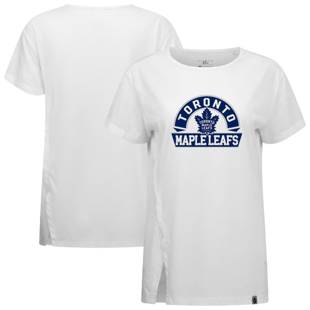 NHL Toronto Maple Leafs Levelwear Women's Influx Banner Arch T-Shirt - White