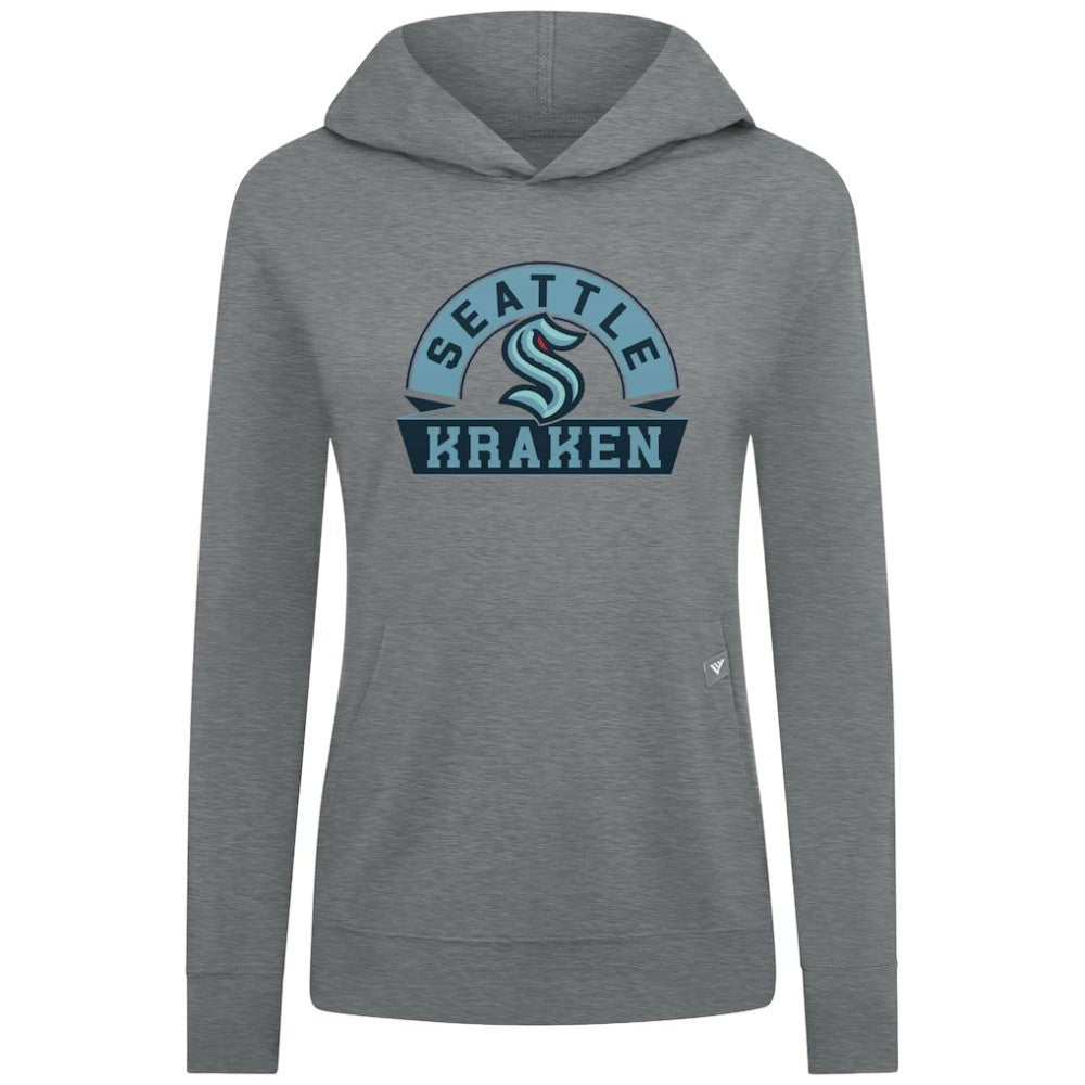 NHL Seattle Kraken Levelwear Women's Relay Banner Arch Pullover Hoodie - Gray
