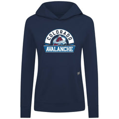 NHL Colorado Avalanche Levelwear Women's Relay Banner Arch Pullover Hoodie - Navy