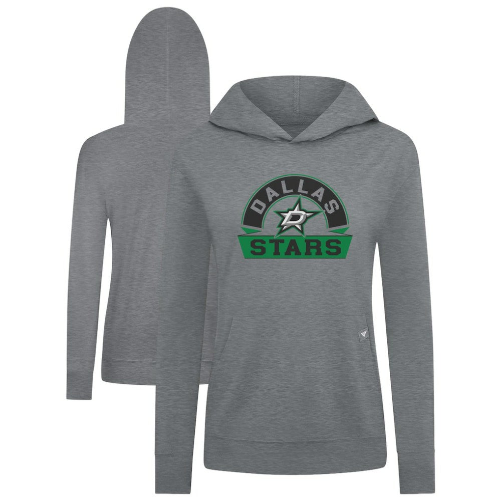 NHL Dallas Stars Levelwear Women's Relay Banner Arch Pullover Hoodie - Gray