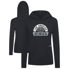 NHL Los Angeles Kings Levelwear Women's Relay Banner Arch Pullover Hoodie - Black
