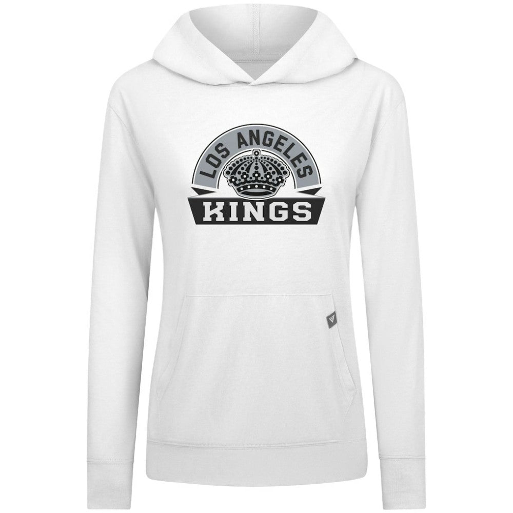NHL Los Angeles Kings Levelwear Women's Relay Banner Arch Pullover Hoodie - White