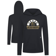 NHL Vegas Golden Knights Levelwear Women's Relay Banner Arch Pullover Hoodie - Black