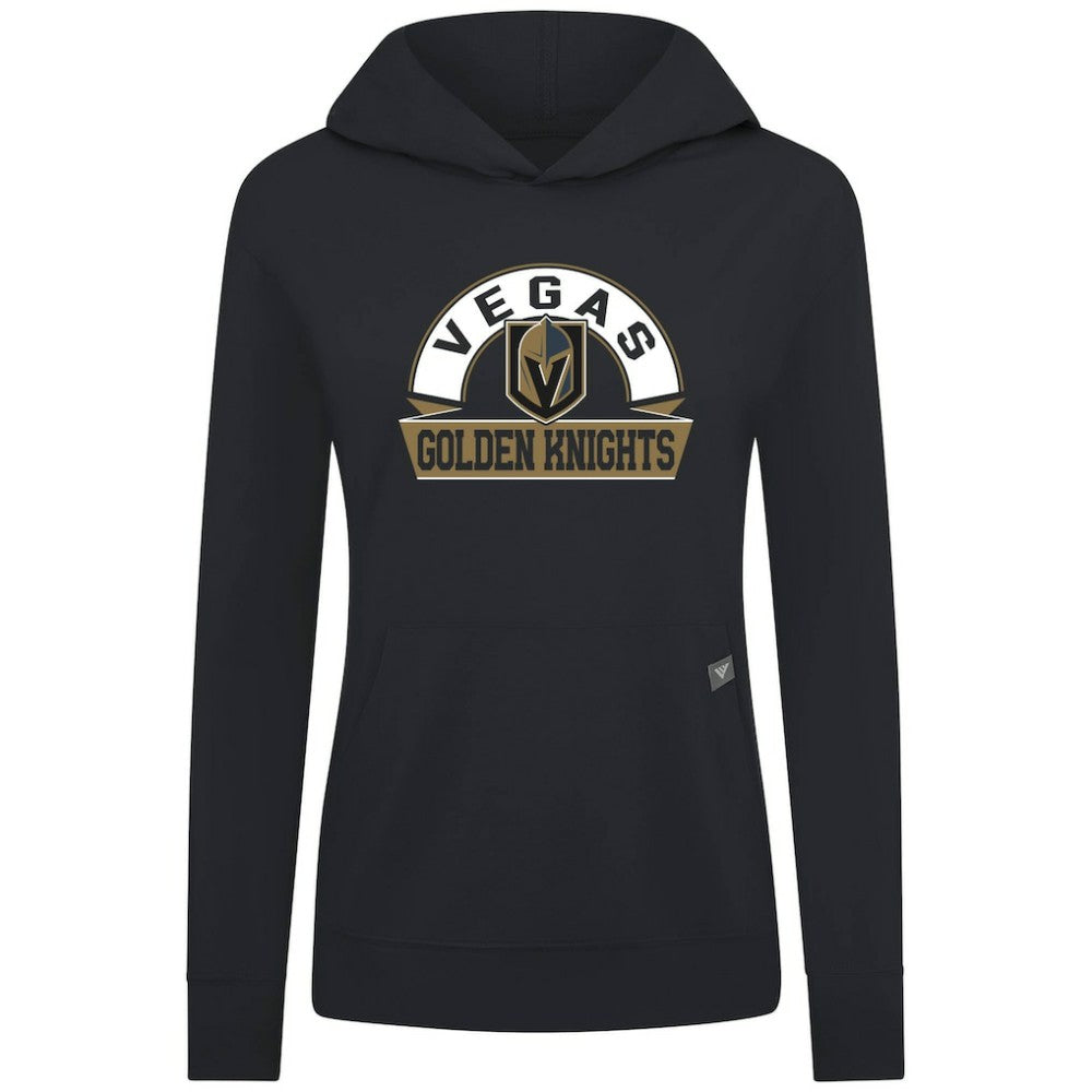 NHL Vegas Golden Knights Levelwear Women's Relay Banner Arch Pullover Hoodie - Black