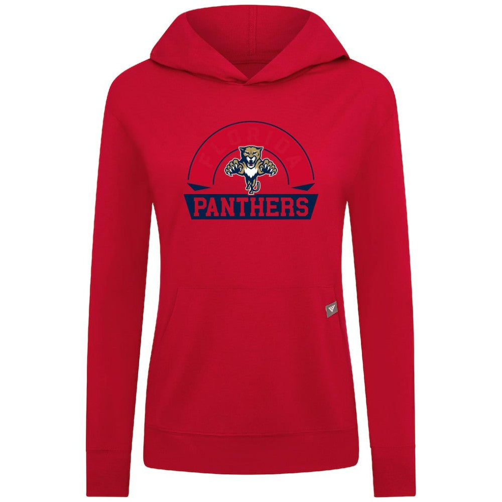 NHL Florida Panthers Levelwear Women's Relay Banner Arch Pullover Hoodie - Red