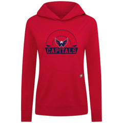 NHL Washington Capitals Levelwear Women's Relay Banner Arch Pullover Hoodie - Red