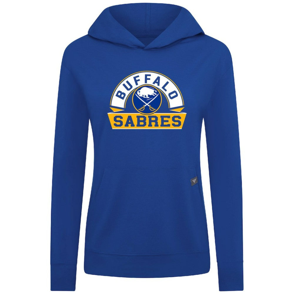 NHL Buffalo Sabres Levelwear Women's Relay Banner Arch Pullover Hoodie - Royal