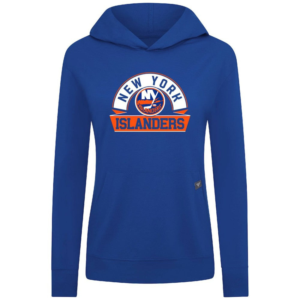 NHL New York Islanders Levelwear Women's Relay Banner Arch Pullover Hoodie - Royal