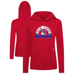 NHL New York Rangers Levelwear Women's Relay Banner Arch Pullover Hoodie - Red