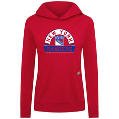 NHL New York Rangers Levelwear Women's Relay Banner Arch Pullover Hoodie - Red