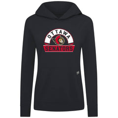 NHL Ottawa Senators Levelwear Women's Relay Banner Arch Pullover Hoodie - Black
