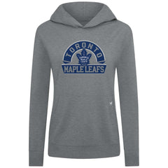 NHL Toronto Maple Leafs Levelwear Women's Relay Banner Arch Pullover Hoodie - Gray