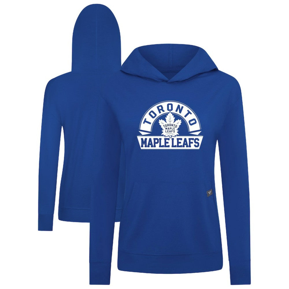 NHL Toronto Maple Leafs Levelwear Women's Relay Banner Arch Pullover Hoodie - Royal