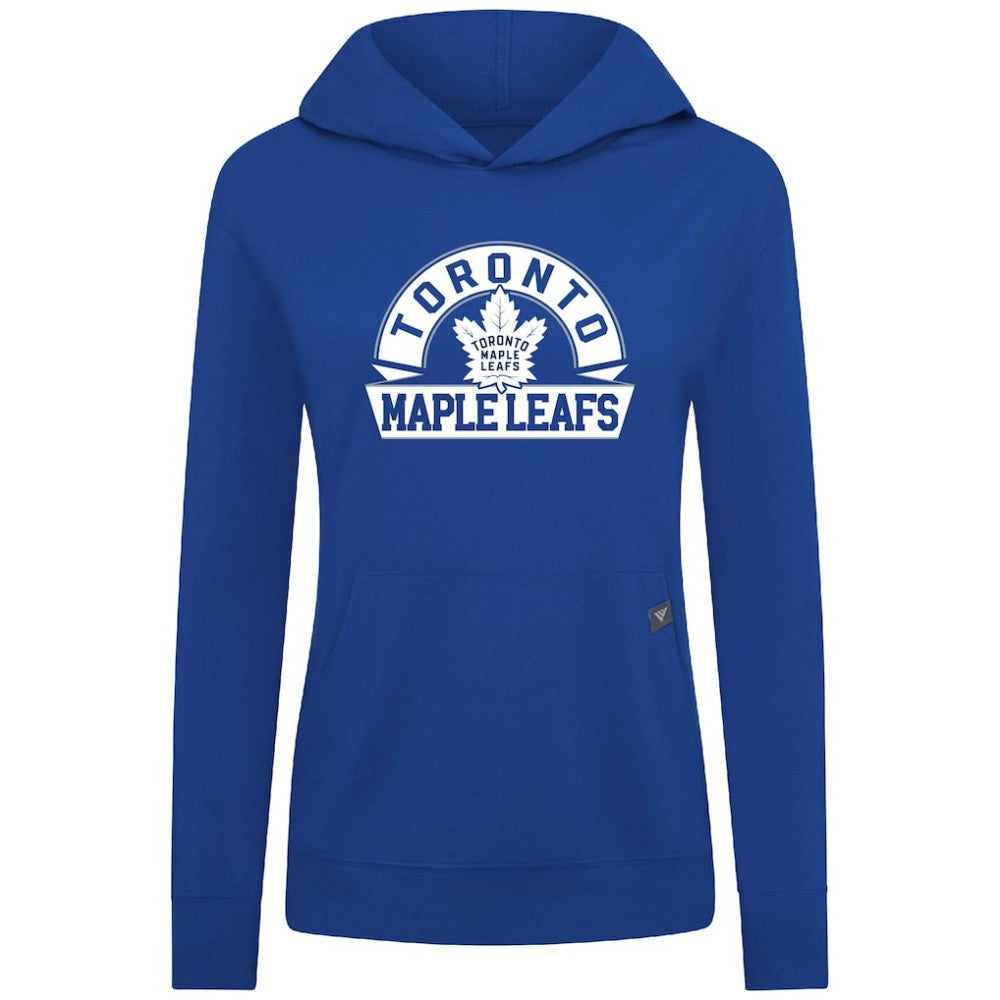 NHL Toronto Maple Leafs Levelwear Women's Relay Banner Arch Pullover Hoodie - Royal