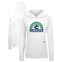 NHL Vancouver Canucks Levelwear Women's Relay Banner Arch Pullover Hoodie - White