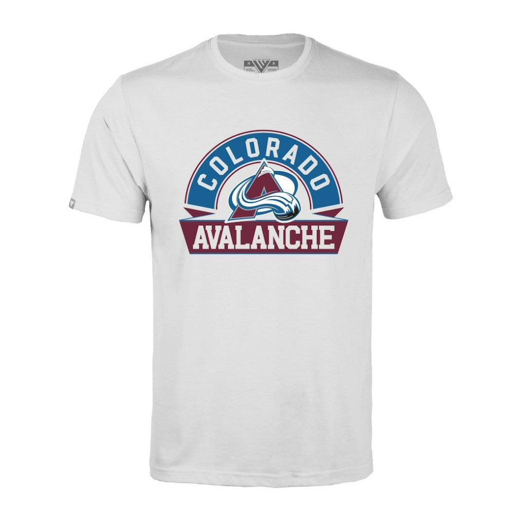 NHL Colorado Avalanche Levelwear Richmond Banner Arch T-Shirt - White