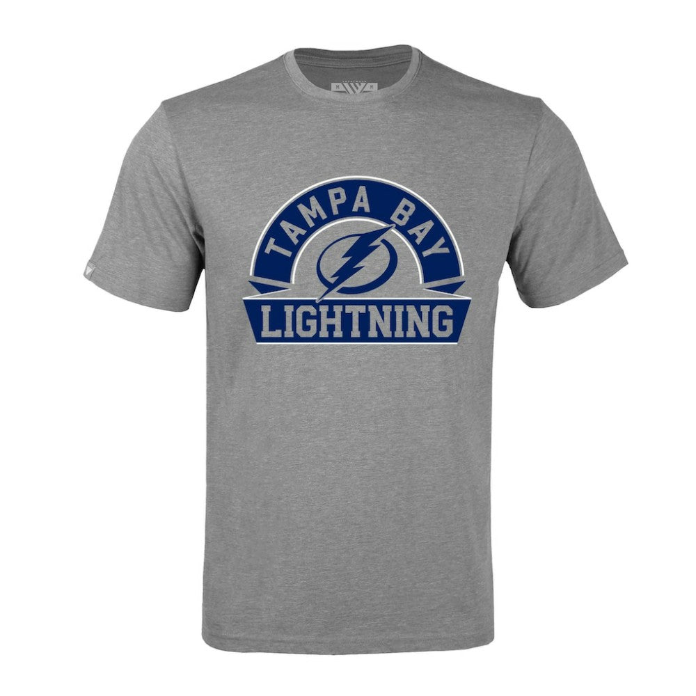 NHL Tampa Bay Lightning Levelwear Richmond Banner Arch T-Shirt - Gray