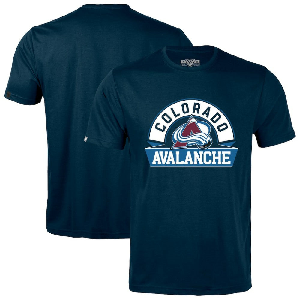 NHL Colorado Avalanche Levelwear Richmond Banner Arch T-Shirt - Navy