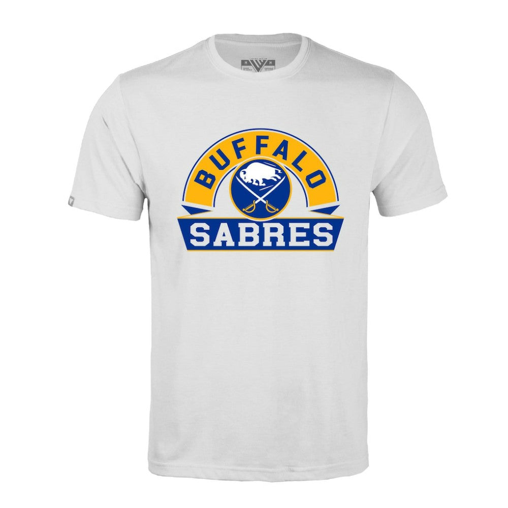 NHL Buffalo Sabres Levelwear Richmond Banner Arch T-Shirt - White