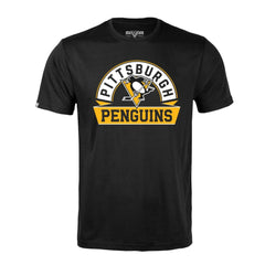 NHL Pittsburgh Penguins Levelwear Richmond Banner Arch T-Shirt - Black