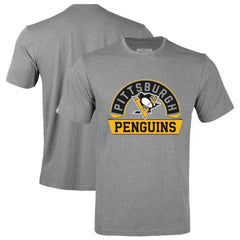 NHL Pittsburgh Penguins Levelwear Richmond Banner Arch T-Shirt - Gray