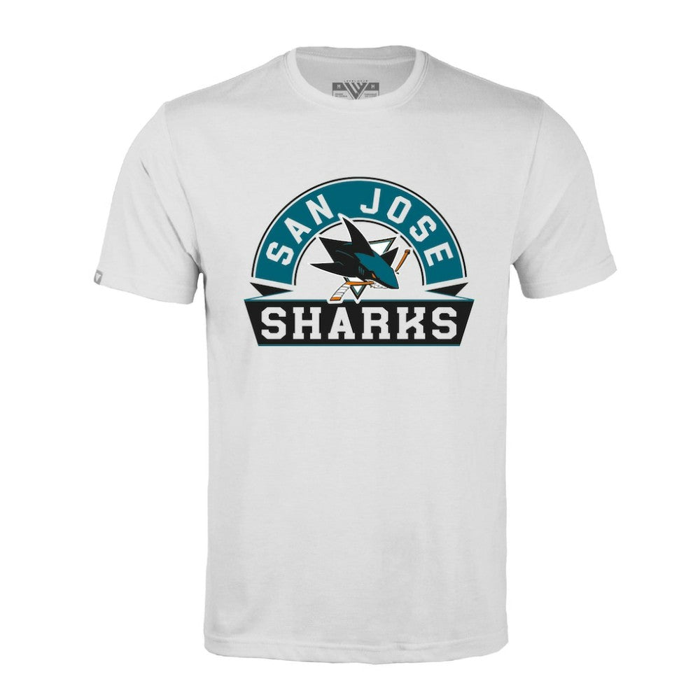 NHL San Jose Sharks Levelwear Richmond Banner Arch T-Shirt - White