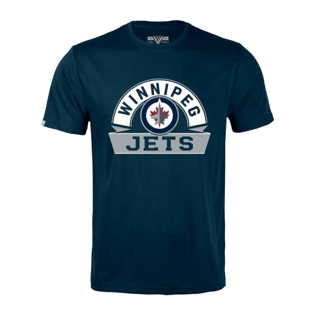 NHL Winnipeg Jets Levelwear Richmond Banner Arch T-Shirt - Navy